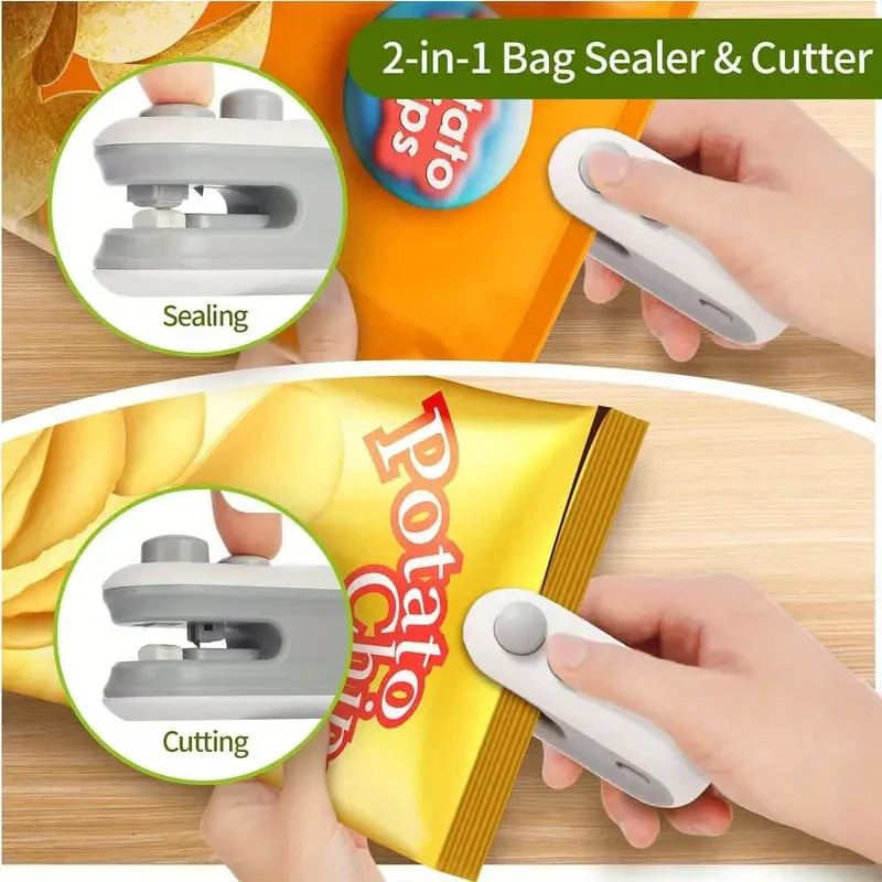 š„Last Day Buy 2 Get 1 Free $10.99 Eachš„ Mini Bag Sealer with Cutter and Magnet - Image 2