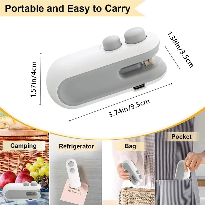 š„Last Day Buy 2 Get 1 Free $10.99 Eachš„ Mini Bag Sealer with Cutter and Magnet - Image 7
