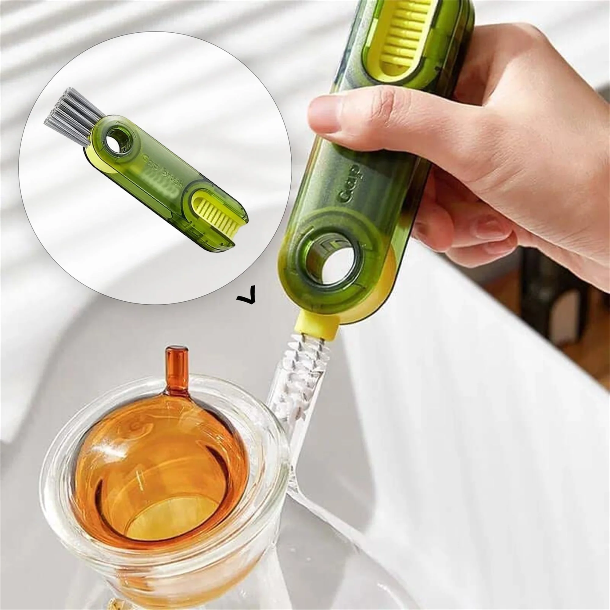 š„Last Day Buy 1 Get 1 Free $8.99 Eachš„Multitrust 3 in 1 U Shaped Bottle Brush - Image 3