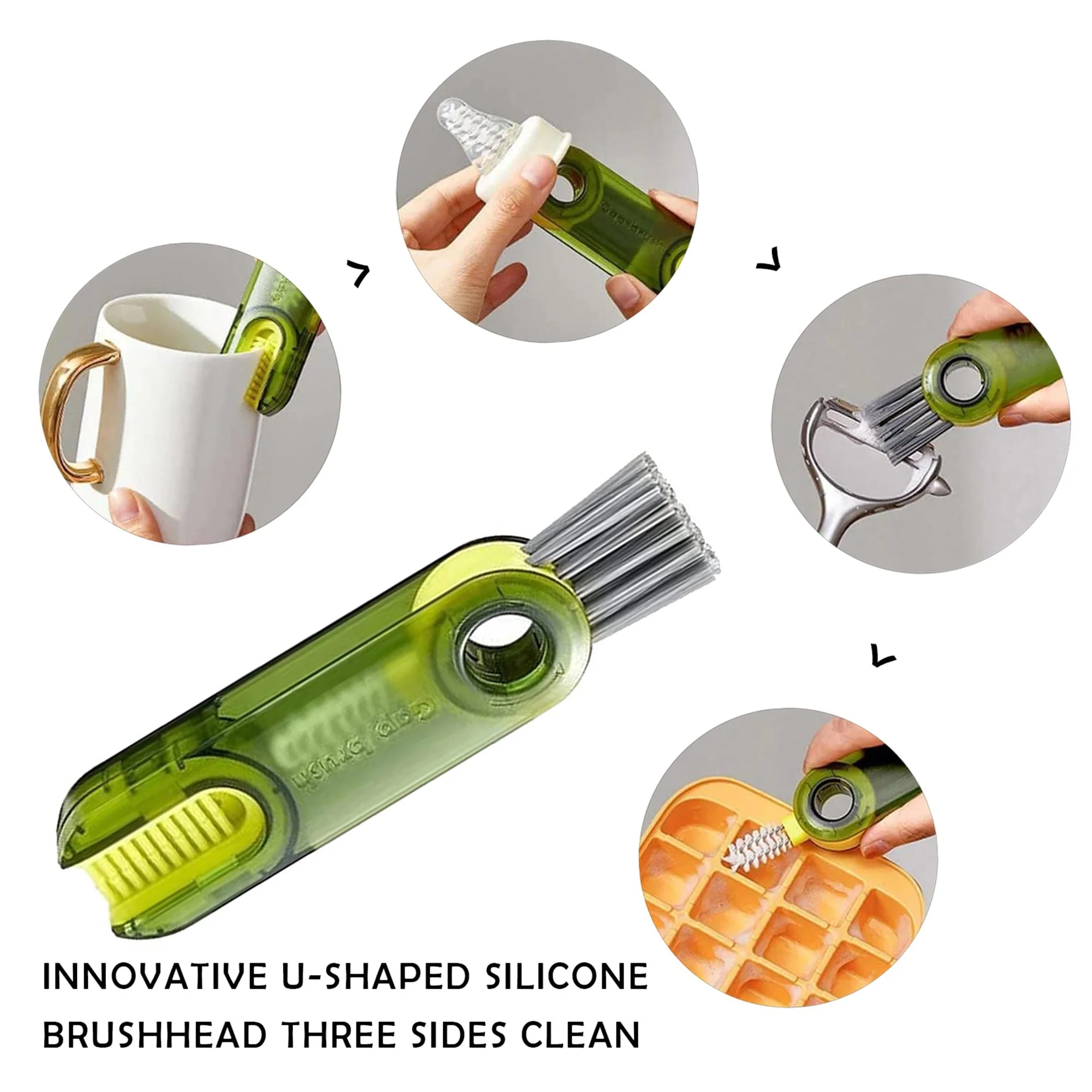 š„Last Day Buy 1 Get 1 Free $8.99 Eachš„Multitrust 3 in 1 U Shaped Bottle Brush - Image 4