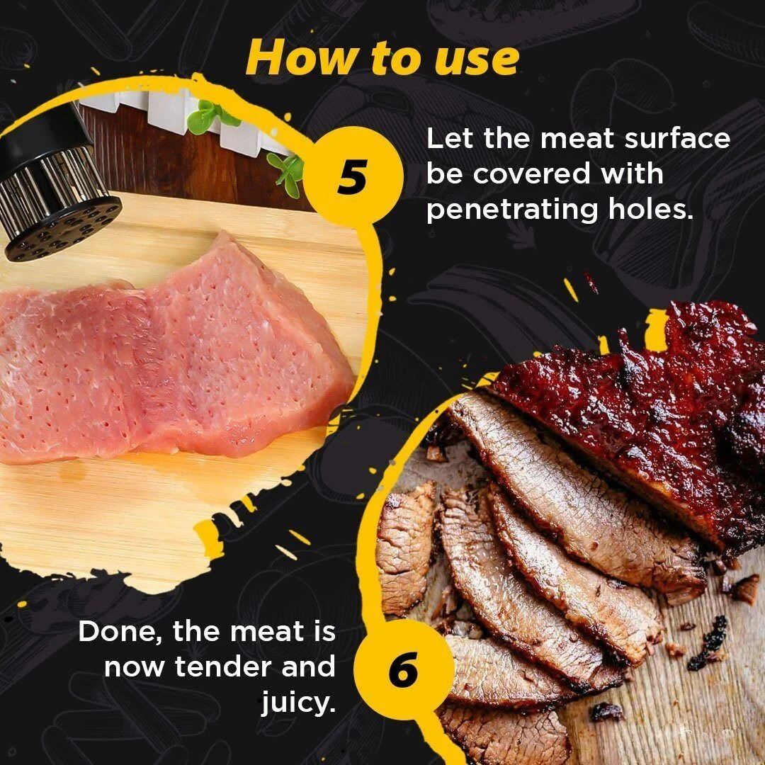 🔥Last Day Buy 1 Get 1 Free $9.99 Each🥩Stainless Steel Meat Tenderizer Needle 21 Pin Steak BBQ Kitchen Cooking Tool - Image 10