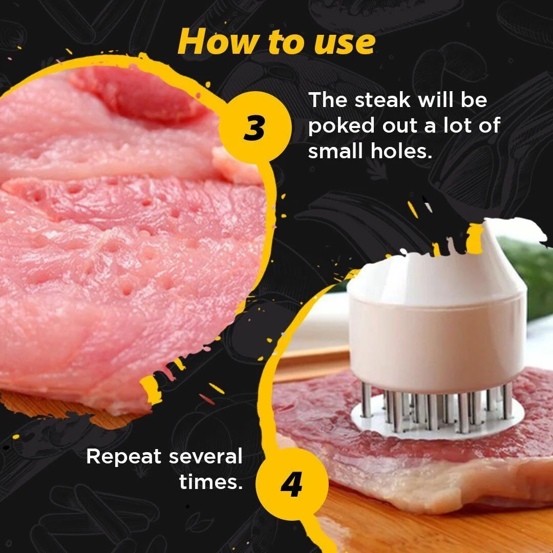 🔥Last Day Buy 1 Get 1 Free $9.99 Each🥩Stainless Steel Meat Tenderizer Needle 21 Pin Steak BBQ Kitchen Cooking Tool - Image 9